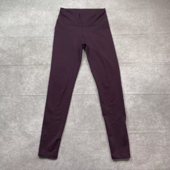 Fabletics Leggings Women's Size Small Maroon High Rise Stretch Acitve Gym - Picture 1 of 12